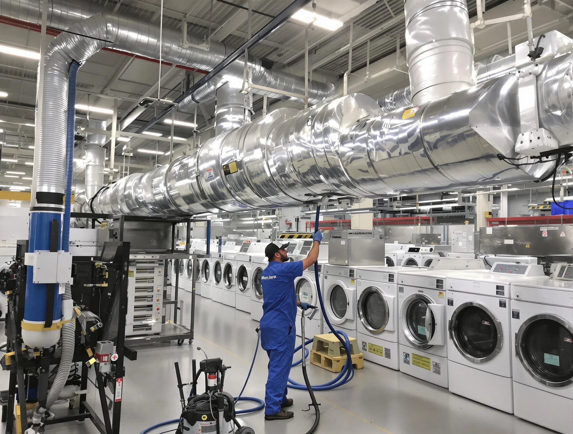 Colonial Beach Dryer Vent Cleaning team performing heavy-duty industrial dryer vent cleaning in Colonial Beach